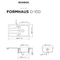 Pomivalno korito SCHOCK Formhaus D-100 asphalt